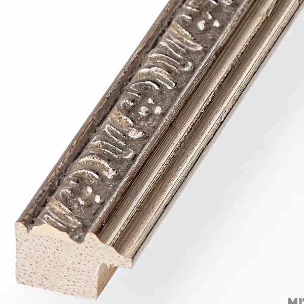 Holzrahmen Kreuzlingen nach Maß altsilber verziert | Normalglas (2 mm)