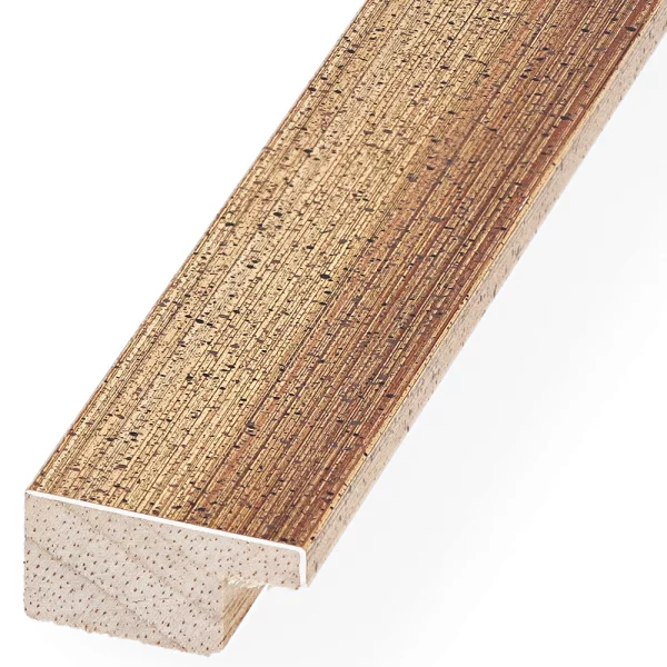 Holzrahmen Bellinzona 20x30 cm | Altgold auf Englischrot, durchgerieben | Leerrahmen (ohne Glas und Rückwand)