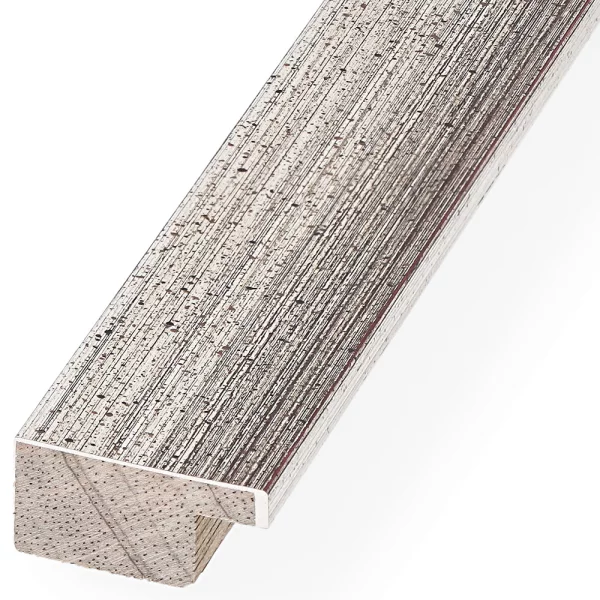 Holzrahmen Bellinzona 20x30 cm | Antiksilber auf Mahagonirot, durchgerieben | Leerrahmen (ohne Glas und Rückwand)