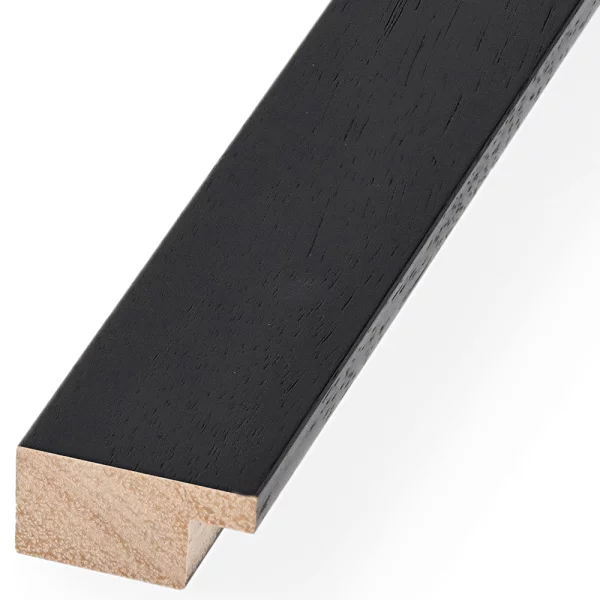 Holzrahmen Bellinzona 20x30 cm | Schwarz seidenmatt | Leerrahmen (ohne Glas und Rückwand)