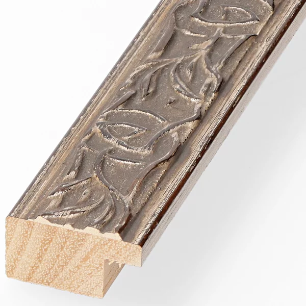 Barockrahmen Bellinzona 2 nach Maß altsilber verziert | Normalglas (2 mm)