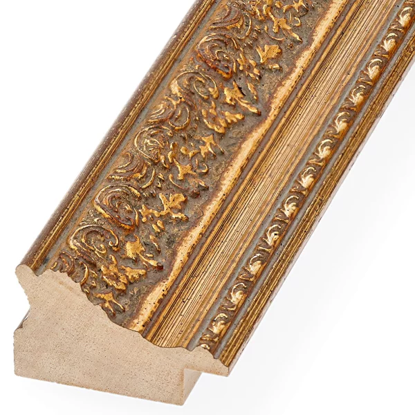 Barockrahmen Pratteln 20x30 cm | altgold verziert, flaemischer Barock | Normalglas (2 mm)