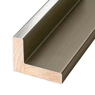 Schattenfugenrahmen Schlieren 42,x59,4 cm (A2) | Silber auf Photografiebraun | Leerrahmen (ohne Glas und Rückwand)