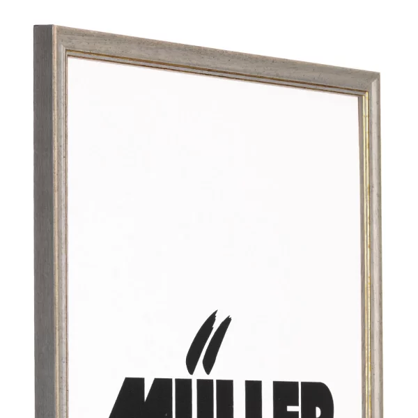 Holz Bilderrahmen Thüringen nach Maß Grau | Normalglas (2 mm)