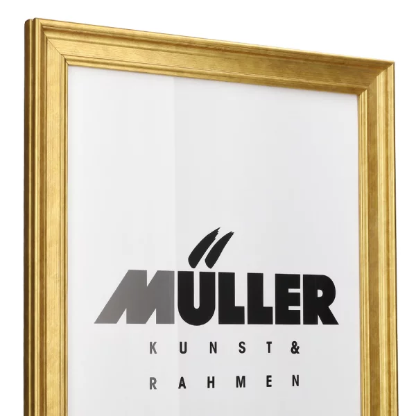 Cadre en bois Brême sur mesure or | verre standard (2 mm)
