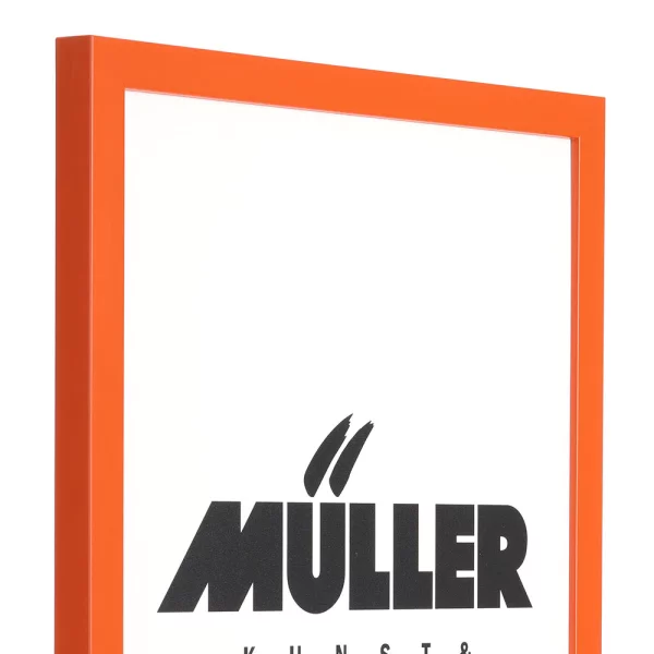 Holz Bilderrahmen Berlin 10x15 cm | Orange | Normalglas (2 mm)