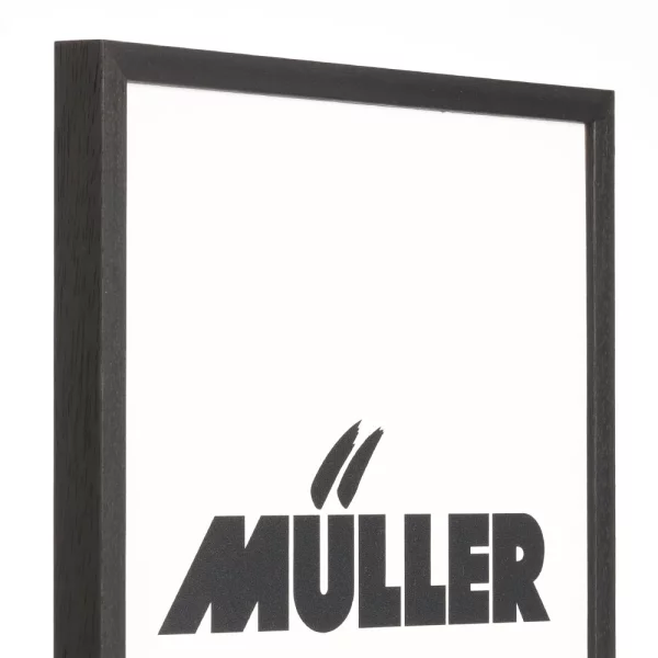 Cadre en bois Bavière sur mesure noir brun | verre standard (2 mm)