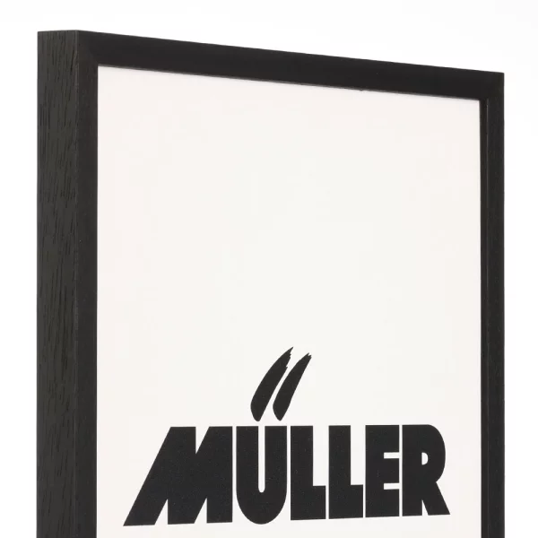 Cadre en bois Bavière sur mesure noir | verre antireflet mat (2 mm)