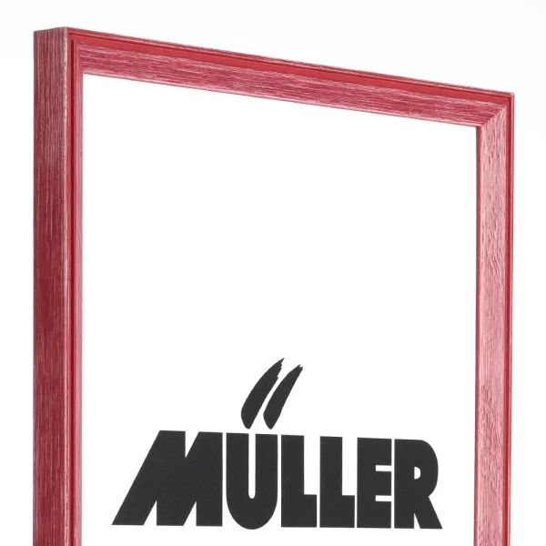 Holz Bilderrahmen Frankfurt 10,5x14,8 cm (A6) | Rot | Normalglas (2 mm)