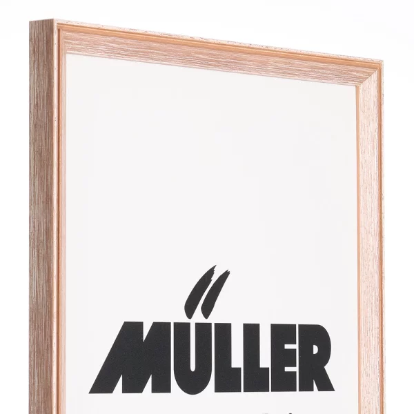 Cadre en bois Francfort sur mesure brun clair | verre antireflet mat (2 mm)