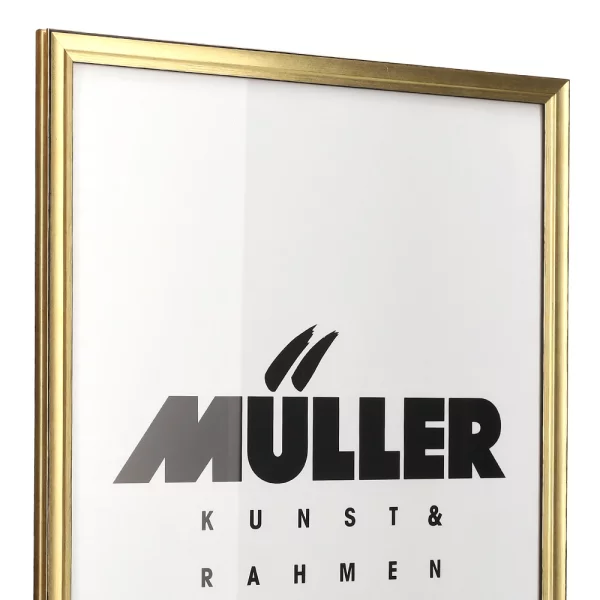 Cadre en bois Saxe Anhalt 60x70 cm | or | verre acrylique UV 90 (3 mm)