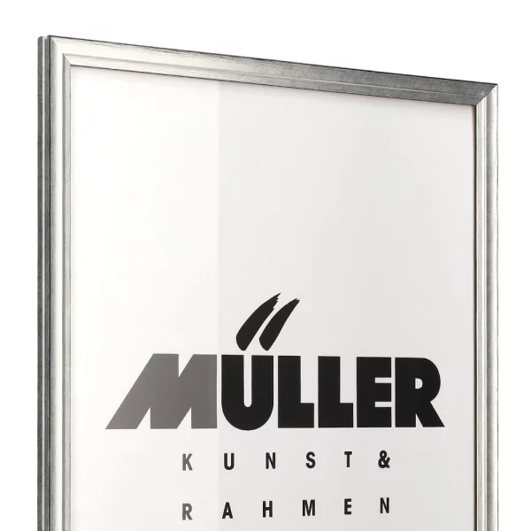 Cadre en bois Saxe Anhalt sur mesure argent | verre antireflet mat (2 mm)