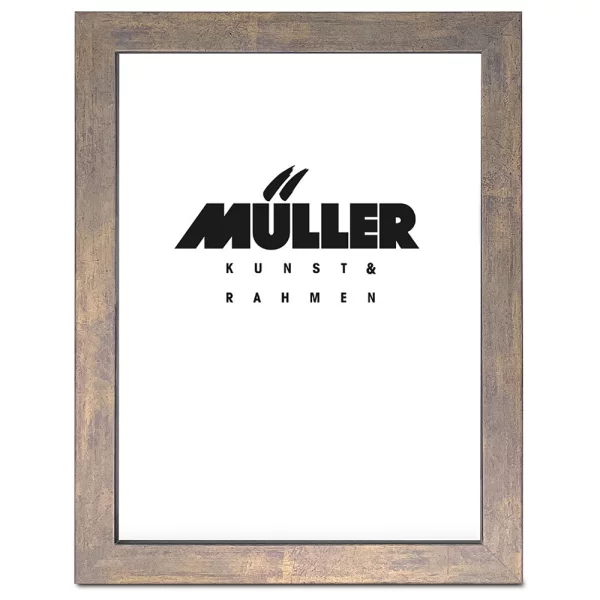 Cadre en bois Sarre avec rehausse sur mesure cuivre | verre standard (2 mm)