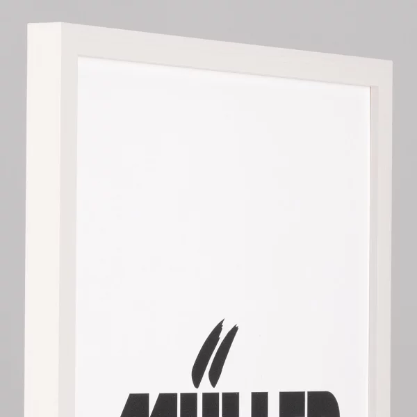 Cadre en bois Saxe sur mesure blanc chaux | verre standard (2 mm)