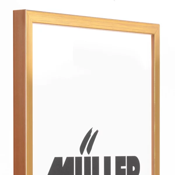 Cadre en bois Saxe sur mesure or rouge brillant | verre antireflet mat (2 mm)