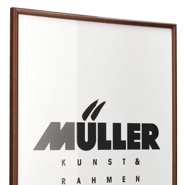 Holz Bilderrahmen Hessen 10x10 cm | Braun | Normalglas (2 mm)