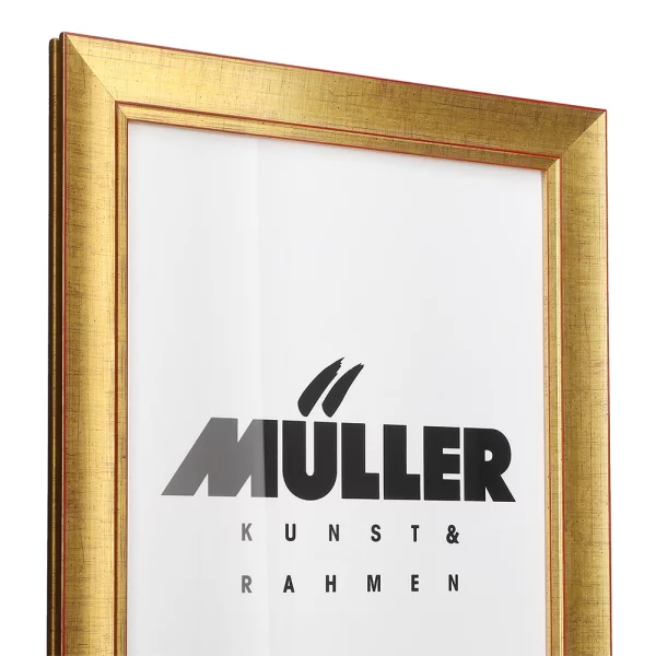 Holz Bilderrahmen Hamburg 30x40 cm | rotgold-antik | Normalglas (2 mm)