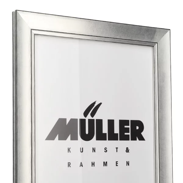 Holz Bilderrahmen Hamburg 30x40 cm | silber | Normalglas (2 mm)