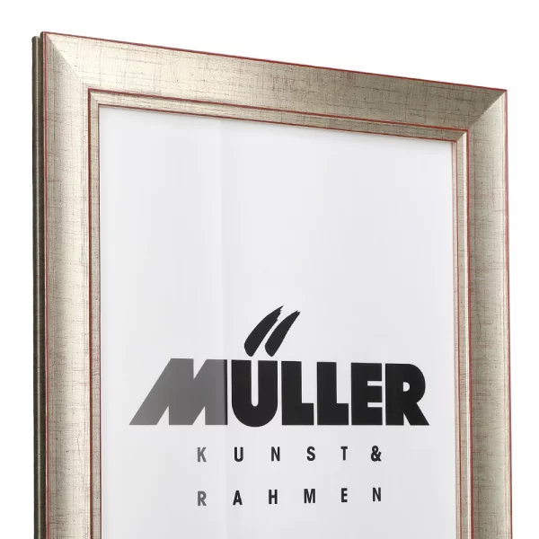 Holz Bilderrahmen Hamburg nach Maß weißgold-antik | Leerrahmen (ohne Glas und Rückwand)