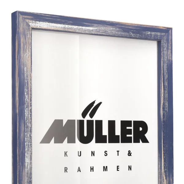 Cadre en bois Rodgau 10,5x14,8 cm (A6) | bleu | verre standard (2 mm)