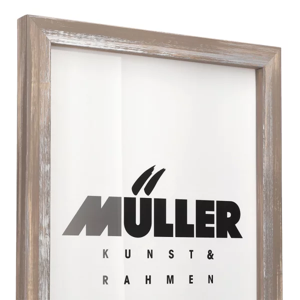 Holz-Bilderrahmen Rodgau nach Mass Hellbraun | Normalglas (2 mm)