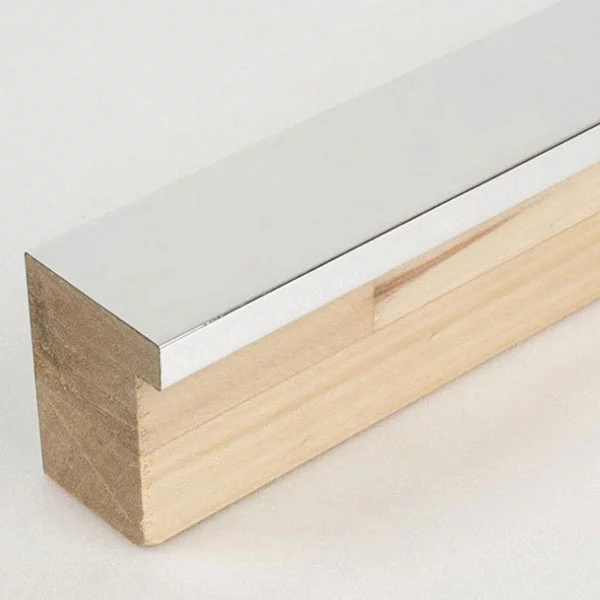 Holz-Bilderrahmen Matrix 39 nach Maß Aluminium | Normalglas (2 mm)