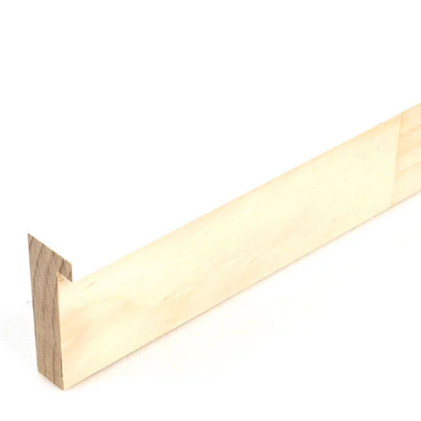 Holz-Bilderrahmen Matrix B&W 20x52 nach Maß Weiß glanz | Normalglas (2 mm)