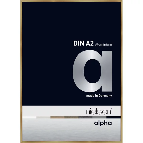 Alu-Bilderrahmen Profil alpha 42x59,4 cm (A2) | Brushed Amber | Normalglas (2 mm)