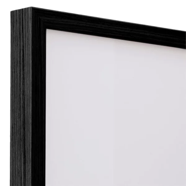 Holz-Bilderrahmen Loft 15 50x70 cm | Rabenschwarz | Normalglas (2 mm)