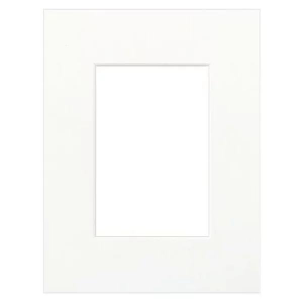 2,5 mm Fertig-Passepartout in Museumsqualität 21x29,7 cm (10x15 cm) | Hellweiß