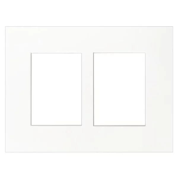 2,5 mm Passepartout in Museumsqualität, 30x40 cm (2x 13x18 cm) 
