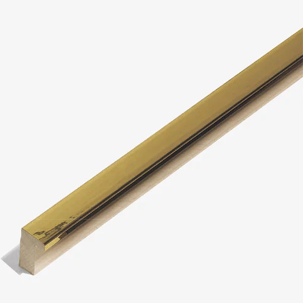 Holz-Bilderrahmen Matrix 20x34 nach Maß Gold | Normalglas (2 mm)