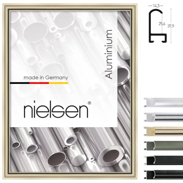 Alu-Bilderrahmen Profil 71 50x70 cm | Silber matt | Normalglas (2 mm)