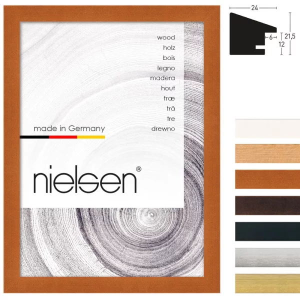 Holz-Bilderrahmen Essential 24 50x70 cm | Birke | Normalglas (2 mm)