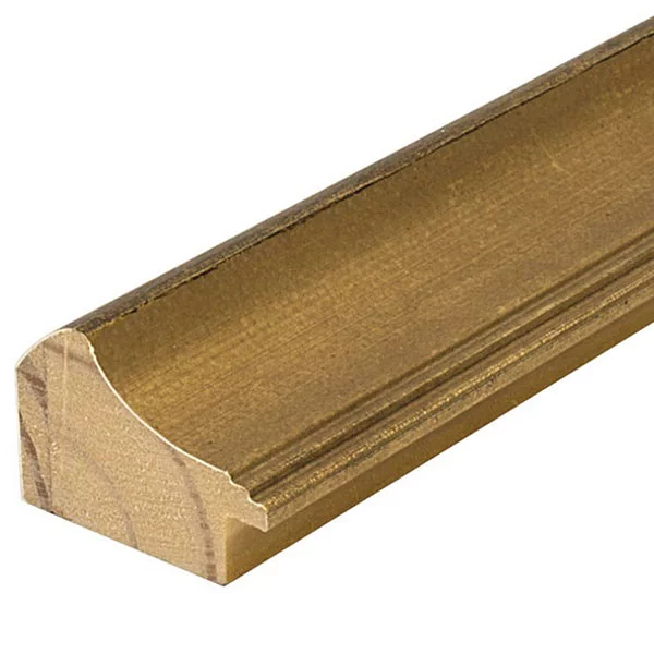 Holz-Bilderrahmen Opera 50 21x29,7 cm (A4) | Gold | Normalglas (2 mm)