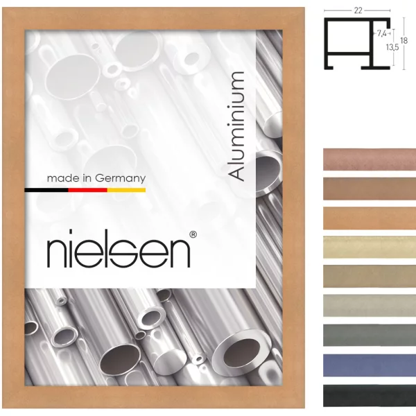 Alu-Bilderrahmen Profil 97 50x60 cm | Florentiner Silber | Normalglas (2 mm)