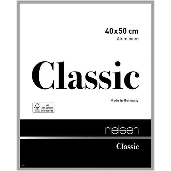 Alurahmen Classic - Art Edition 40x50 cm | Silber glanz | Normalglas (2 mm)
