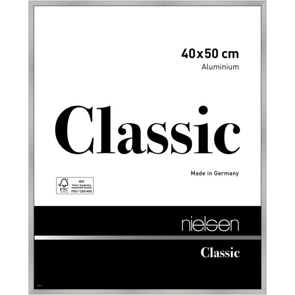 Alurahmen Classic - Art Edition 40x50 cm | Silber matt | Normalglas (2 mm)