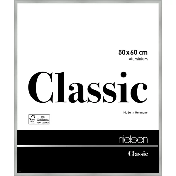 Alurahmen Classic - Art Edition 50x60 cm | Silber matt | Normalglas (2 mm)