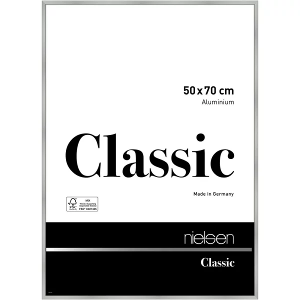 Alurahmen Classic - Art Edition 50x70 cm | Silber matt | Normalglas (2 mm)