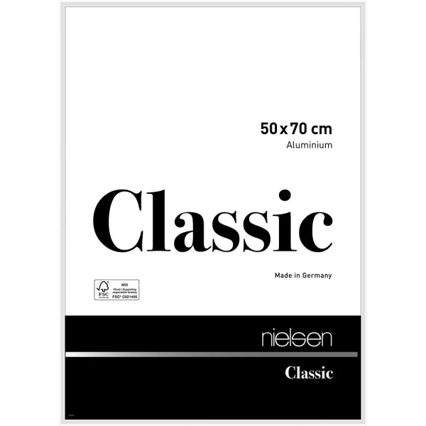 Alurahmen Classic - Art Edition 50x70 cm | Weiß glanz | Normalglas (2 mm)