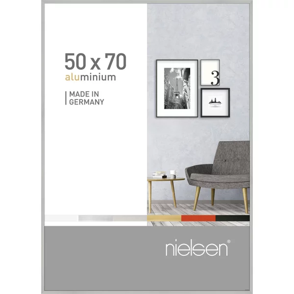 Alurahmen Pixel - Art Edition 50x70 cm | Silber matt | Normalglas (2 mm)