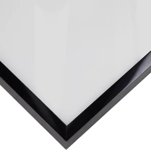 Alurahmen C2 - Art Edition 18x24 cm | Eloxal Schwarz glanz | Museumsglas UV 70 entspiegelt
