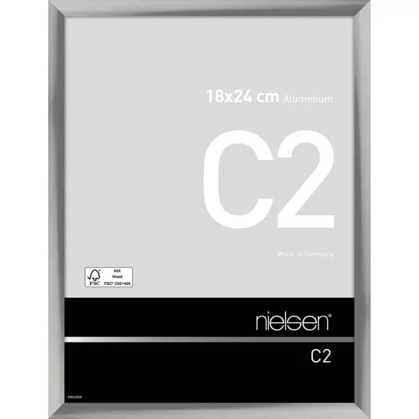 Alurahmen C2 - Art Edition 18x24 cm | Silber glanz | Normalglas (2 mm)