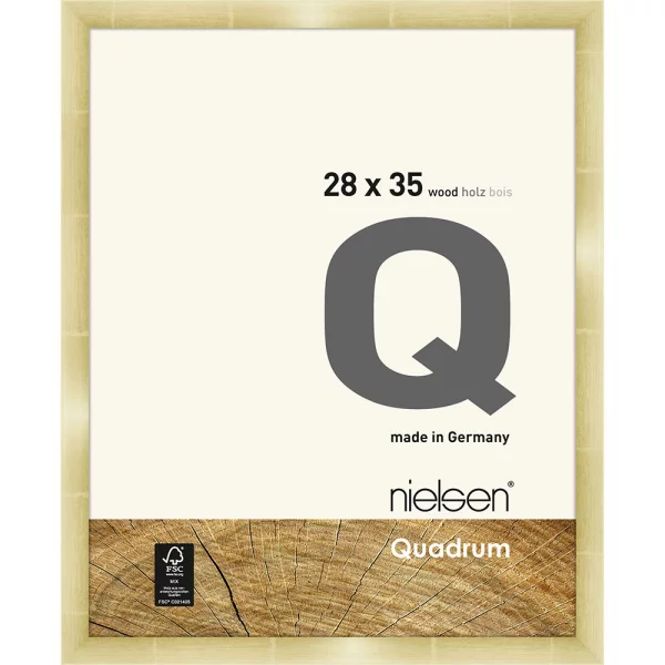 Holzrahmen Quadrum - Art Edition 28x35 cm | Gold | Normalglas (2 mm)