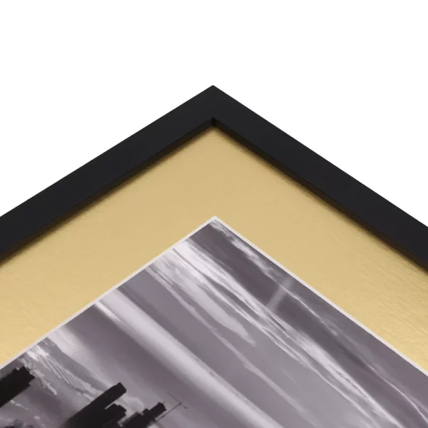 1,4 mm Passepartout White Core Maßanfertigung Polished Gold