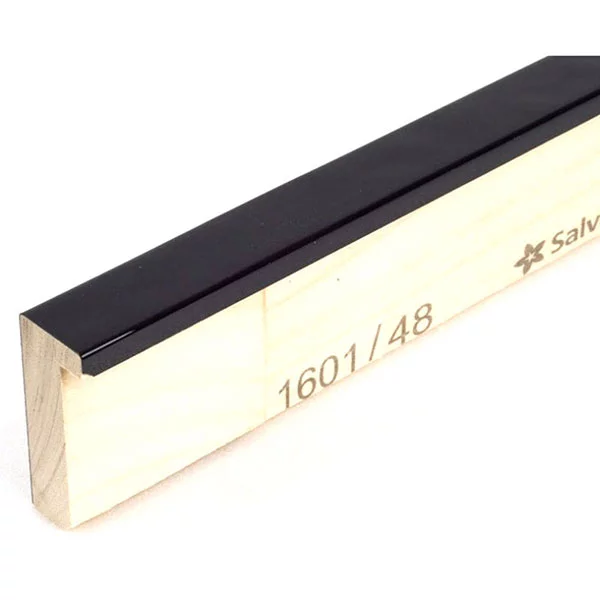 Holz Bilderrahmen Matrix B&W 20x52 42x59,4 cm (A2) | Schwarz glanz | Normalglas (2 mm)