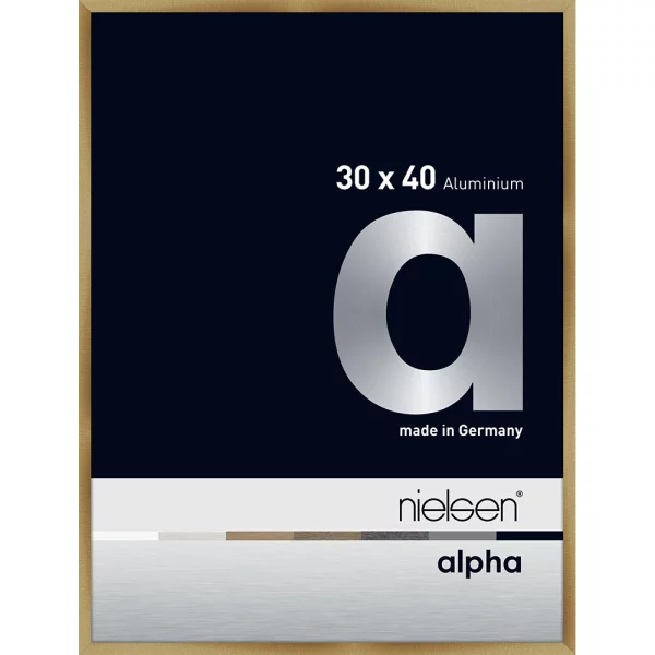 Cadre en aluminium Alpha 30x40 cm | ambre brossé | verre standard (2 mm)
