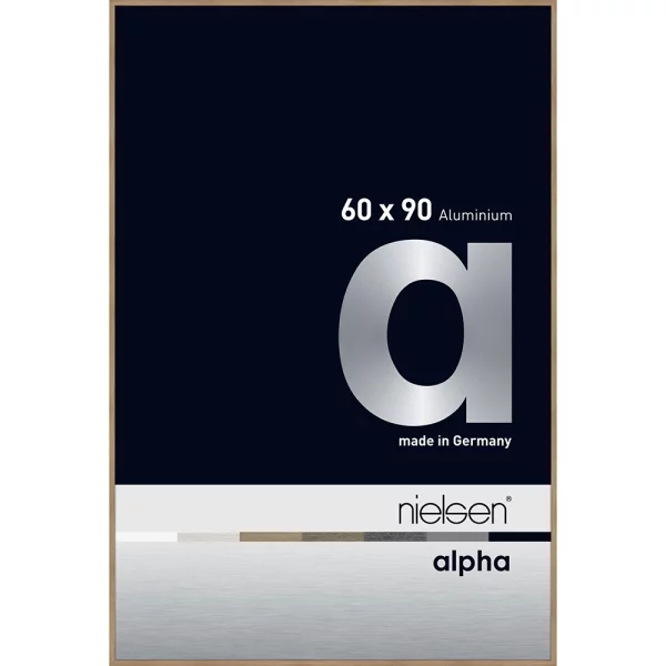 Cadre en aluminium Alpha 60x90 cm | chêne (feuille de placage) | verre standard (2 mm)