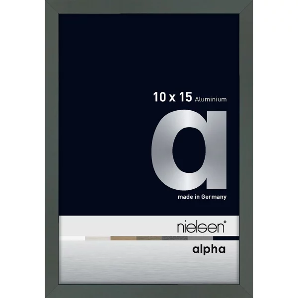 Cadre en aluminium Alpha 10x15 cm | platine | verre standard (2 mm)